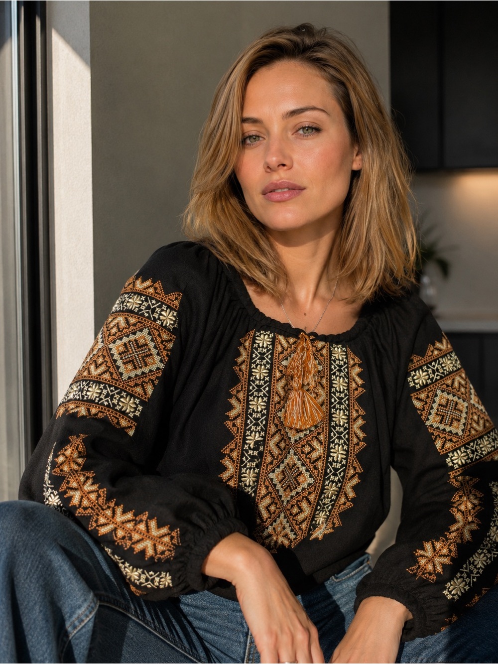 Ukrainian Vyshyvanka Blouse Embroidered Shirt Ukrainian Clothing
